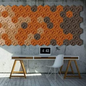 Hexagon – 3D korkfliser til vegg