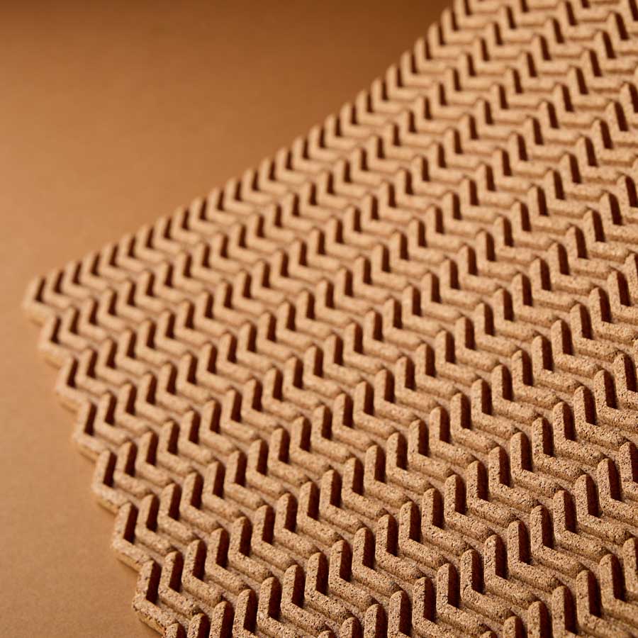 Zig Zag – dekorative korkpaneler til vegg - Bilde 3