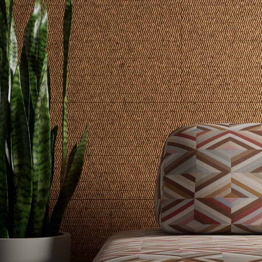 Zig Zag – dekorative korkpaneler til vegg - Bilde 2